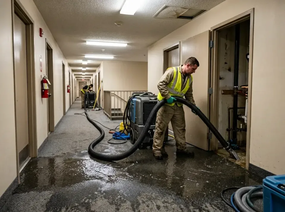 multi-unit-apartment-hallway-f-005 — frequently asked questions, Emergency Burst Pipe Water Extraction & Removal in Muleshoe…